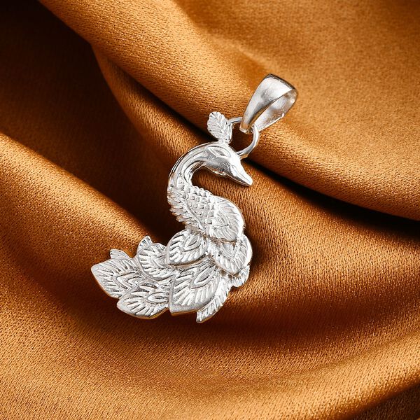 Royal Bali Kollektion - Pfau-Anh&auml;nger in 925 Silber image number 1