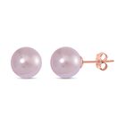 Rosa Muschelkernperle Ohrringe 925 Silber rosévergoldet