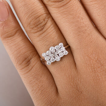 LUXURIANT DIAMOND - Lab Grown Diamant VS-EF SGL zertifiziert Ring 375 Gold (Gr&ouml;&szlig;e 18.00) ca. 1.00 ct