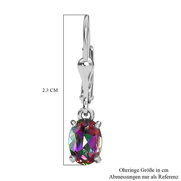 Nordlicht mystische Topas Ohrringe, 925 Silber platiniert ca. 1.90 ct image number 6
