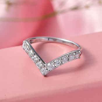 D'Joy Moissanit Ring, 925 Silber rhodiniert - 0,68 ct.