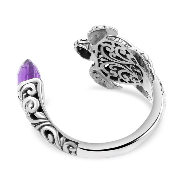 Royal Bali - Afrikanischer Amethyst Ring, 925 Silber (Größe 16.00) ca. 3,00 ct image number 5