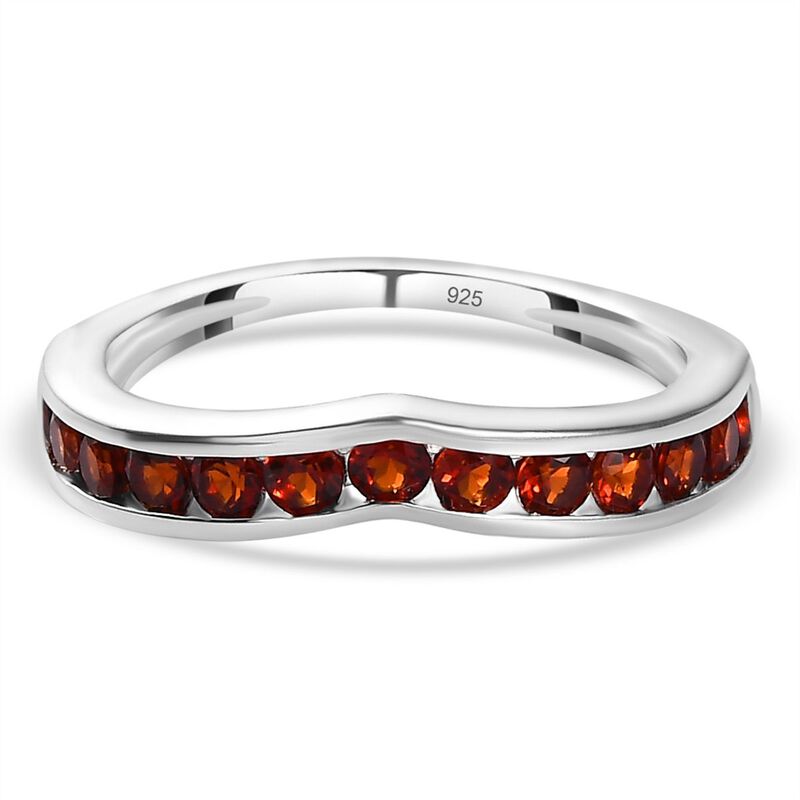 Roter Granat Ring, 925 Silber (Größe 17.00) ca. 0.75 ct image number 0