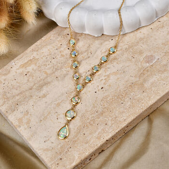 D'Joy AA nat&uuml;rliche, &auml;thiopische Welo Opal 45cm Halskette - 3,35 ct.