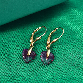 GP Italian Garden Kollektion- Rosa zweifarbiges Muranoglas aus Italien und blaue Saphir Ohrringe