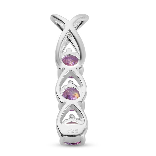 Lustro Stella - lila Zirkonia 3-Stein-Anh&auml;nger, 925 Silber ca. 1,40 ct image number 5