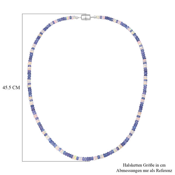 D'Joy Tansanit und &auml;thiopische Welo Opal 45cm Halskette - 48 ct. image number 5