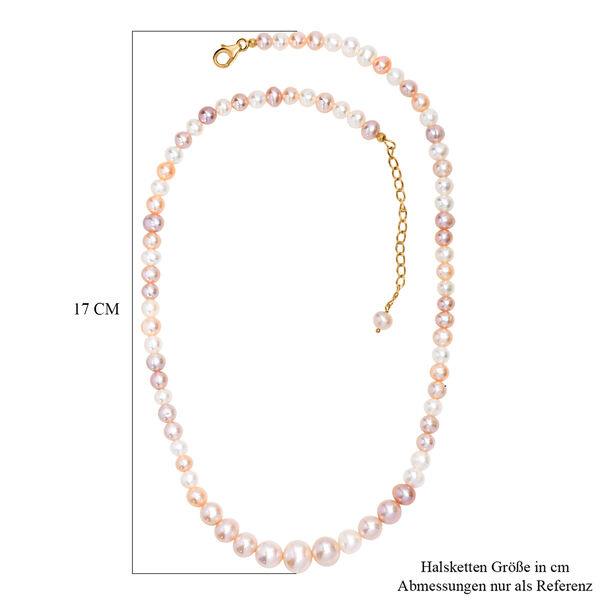 AA mehrfarbige Süßwasser Perle Halskette, 45 cm image number 5