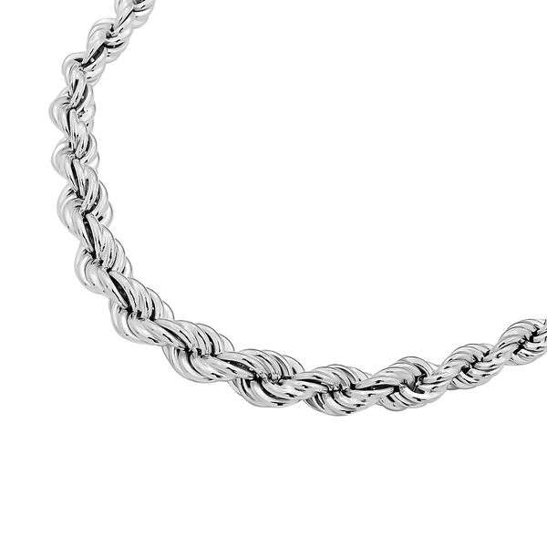 Vintage italienische Kordel-Halskette in Silber image number 2