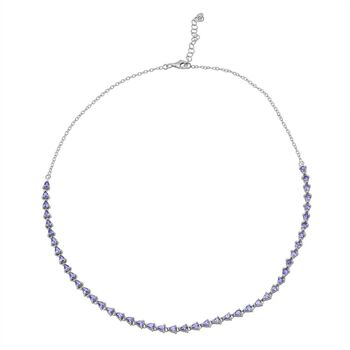 D'Joy Tansanit Halskette ca. 50 cm 925 Silber rhodiniert ca. 5,69 ct.
