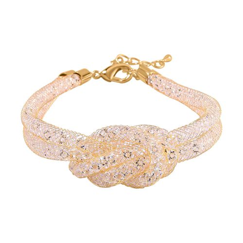 Weißer Kristall Armband ca. 20 cm Reines Messing image number 0