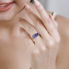 AAA Tansanit und Diamant Ring - 2,02 ct. image number 2