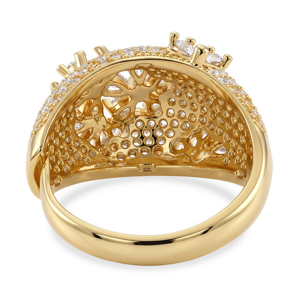 Wei&szlig;er Zirkonia Ring Nickelfreies Messing Flexibles cm image number 4