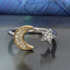 Diamant Ring 925 Silber bicolor  ca. 0,16 ct image number 1