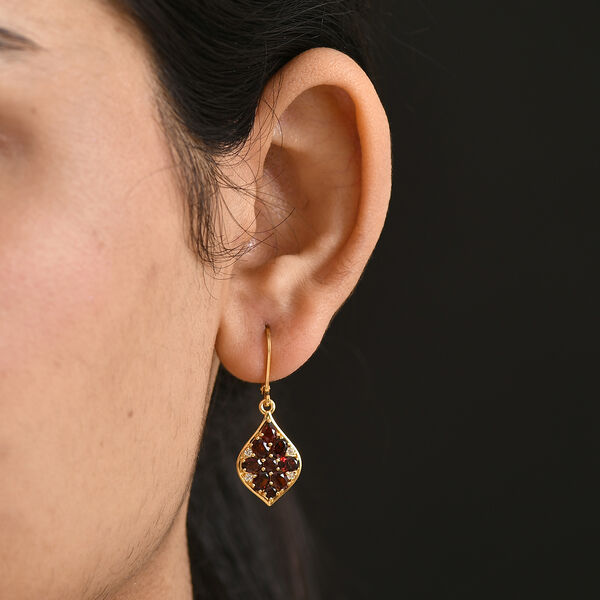 EVER TRUE Mosambik Granat Ohrringe Nickelfreies Messing ca. 3,66 ct. image number 2