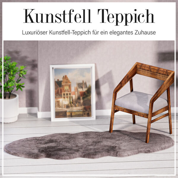 Kunstfell Teppich, hellbraun image number 5