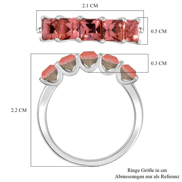 Rose Pfirsich Kristall Ring Messing (Gr&ouml;&szlig;e 21.00) 1.77 ct image number 7