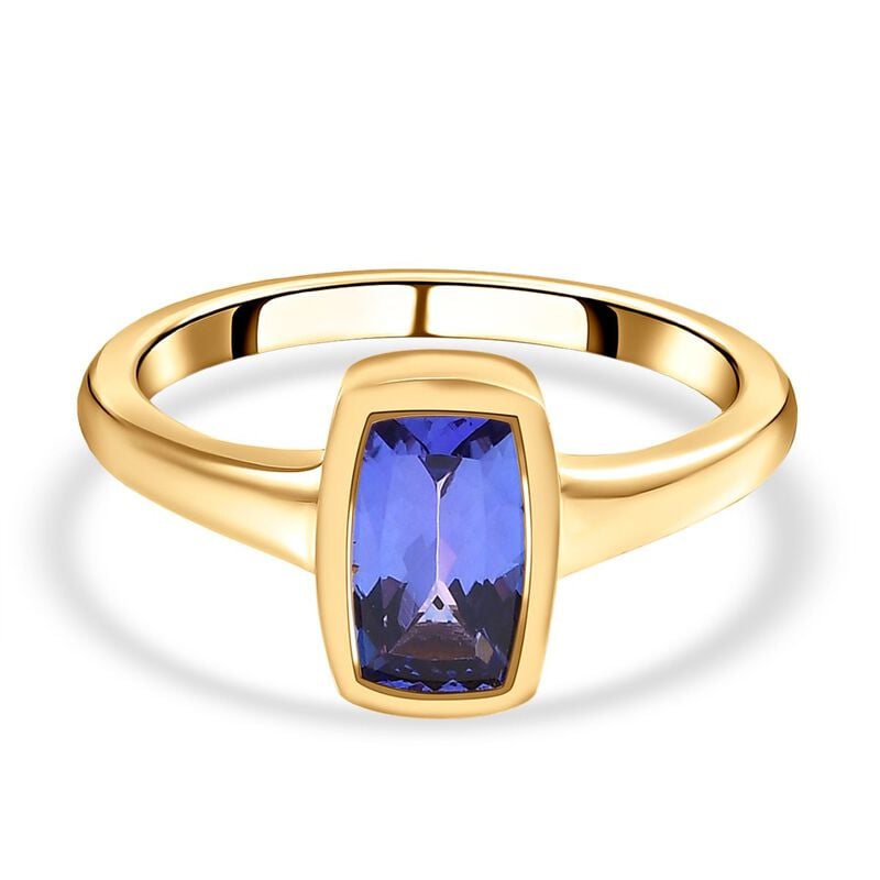 Premium Tansanit Ring, 585 Gold (Größe 19.00) ca. 1,23 ct image number 0