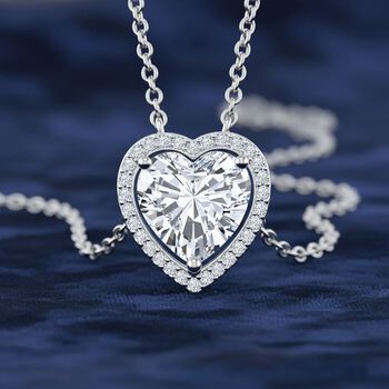 RADIANTA GRA zertifiziert Moissanit (D-VVS) Halskette ca. 45 cm 925 Silber rhodiniert ca. 3.74 ct