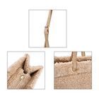 Geräumige & leichte Kunstfell-Schultertasche mit Schulterriemen, 44x36x16cm, Beige image number 4