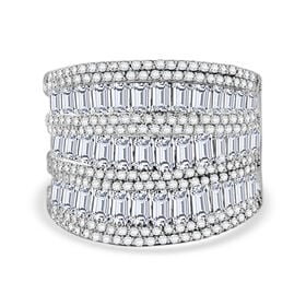 LUSTRO STELLA -Weißer Zirkonia Ring 925 Silber rhodiniert (Größe 16.00)