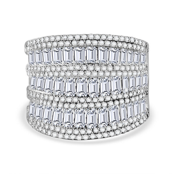 LUSTRO STELLA -Weißer Zirkonia Ring 925 Silber rhodiniert (Größe 16.00) image number 0