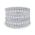 LUSTRO STELLA -Weißer Zirkonia Ring 925 Silber rhodiniert (Größe 16.00)