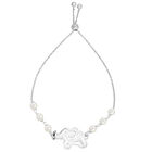 Süßwasser Perle Bolo Armband ca. 23 cm 925 Silber platiniert
