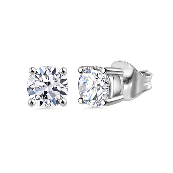 Moissanit Ring 925 Silber rhodiniert ca. 1,73 ct