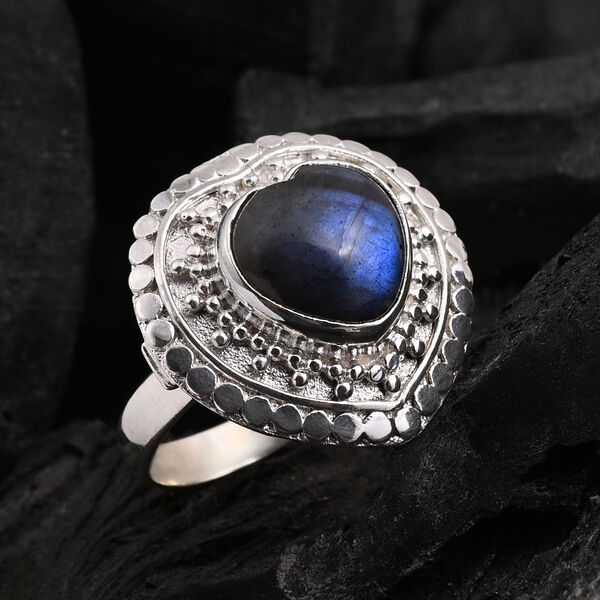 D'Joy Royal Bali Premium Regenbogen Mondstein Ring - 6,50 ct. image number 1