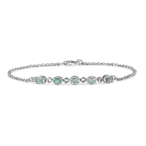 Alexandrit Armband ca. 20 cm 925 Silber rhodiniert ca. 0,92 ct. image number 0