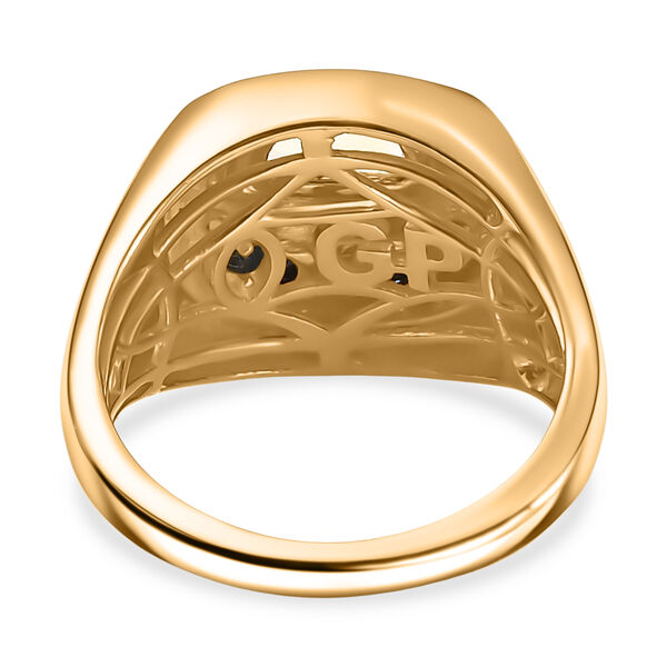 GP Celestial Kollektion- Citrin, schwarzer Spinell, Feueropal und blauer Saphir Ring, 925 Silber vergoldet - 0,59 ct. image number 7