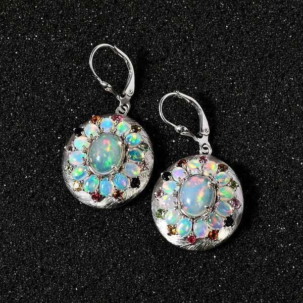 Nat&uuml;rliche, &auml;thiopische Welo Opal und Multi-Turmalin-Ohrringe - 5,87 ct. image number 3