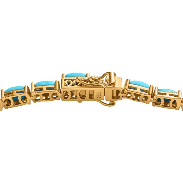 Amerikanisches, natürliches Sleeping Beauty Türkis Eternity-Armband, 19cm - 12,50 ct. image number 2