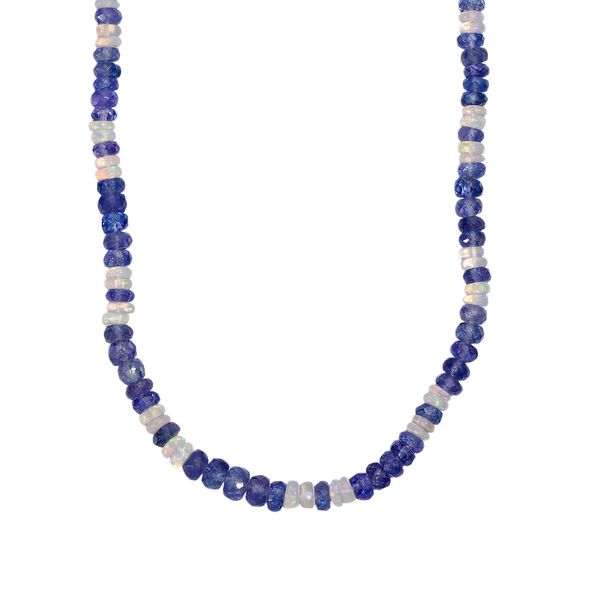 D'Joy Tansanit und nat&uuml;rliche, &auml;thiopische Welo Opal 45cm Halskette - 55 ct. image number 0