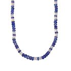 D'Joy Tansanit, Natürlicher, äthiopischer Welo Opal Halskette ca. 45 cm 925 Silber rhodiniert ca. 55,00 ct.