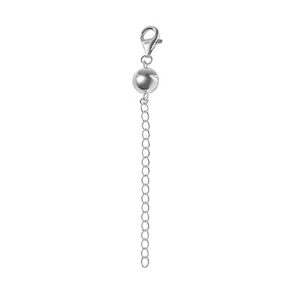 TOUCH und LOCK Magnetschließe mit Extender 7,6cm in rhodiniertem Silber