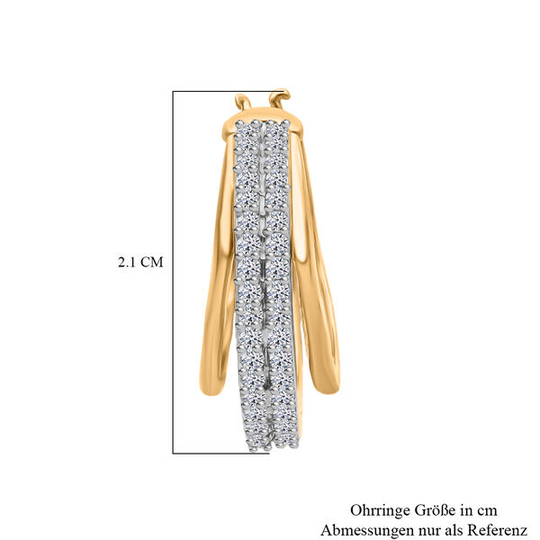 LUXURIANT DIAMOND - Lab Grown Diamant SI-GH SGL zertifiziert Ohrringe 925 Silber 750 Gelbgold Vermeil ca. 1,00 ct image number 6