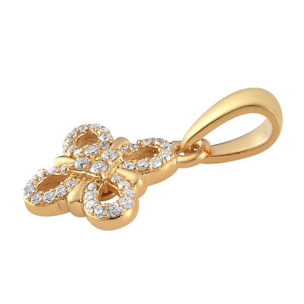 88 Facetten Moissanit Anhänger 925 Silber vergoldet ca. 0,20 ct image number 4