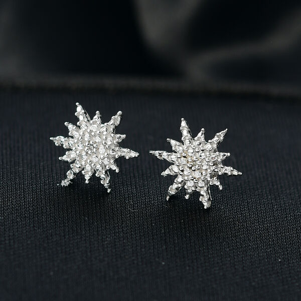 Ohrringe mit Diamantakzenten, 925 Silber platiniert image number 2