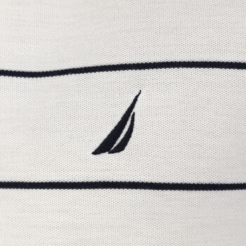 NAUTICA: Poloshirt mit aufgesticktem Logo, Wei&szlig;
