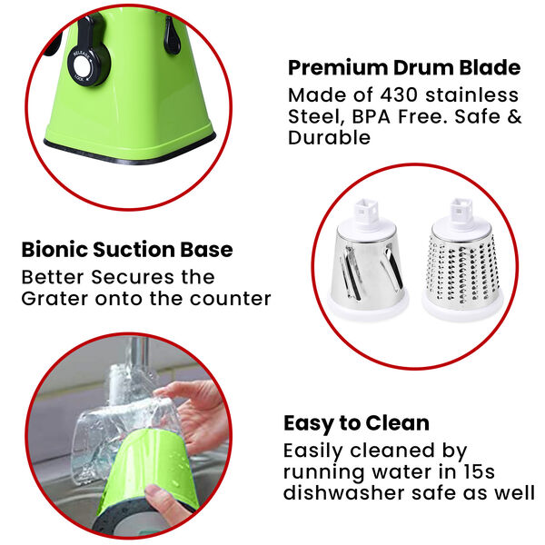 HOMESMART Gem&uuml;se- und Obstschneider, Gr&uuml;n image number 5