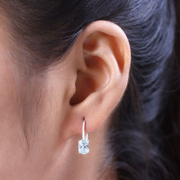 Himmelblaue Topas-Ohrringe - 1,83 ct. image number 3