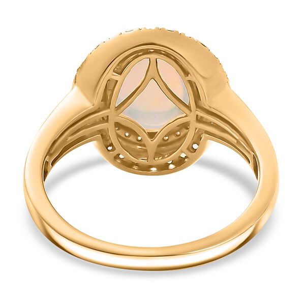 AA Natürlicher, äthiopischer Welo Opal, Paraiba-Apatit und Moissanit-Ring - 3,01 ct. image number 7