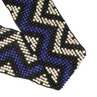 Handgemachter Stretch Perlen-Gürtel mit Holzschnalle, Braun und Mehrfarbig, Rhombus image number 10