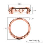 Mystischer Anti-Stress-Spinning-Ring, rosévergoldetes Silber image number 7