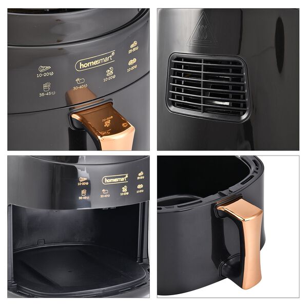 HOMESMART Digitale Heißluftfritteuse, 8L Kapazität, 1400W, Schwarz image number 7
