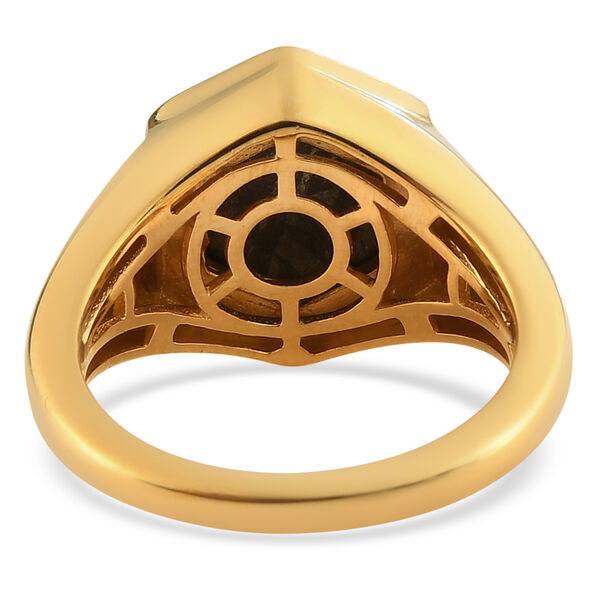 Meteorit Ring 925 Silber vergoldet  ca. 9,57 ct image number 6