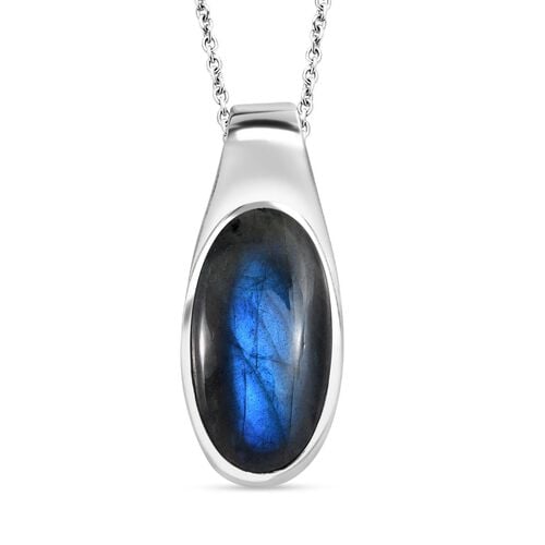 AAA Labradorit-Anhänger mit 50cm Kette - 10,50 ct. image number 0