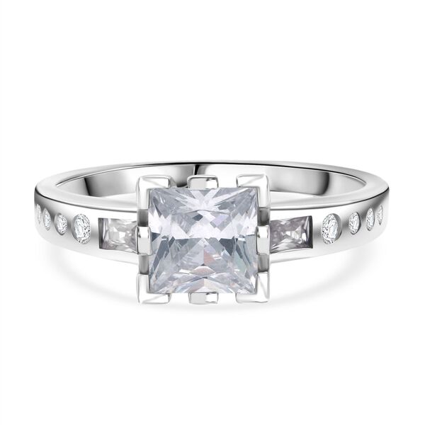 Lustro Stella weißer Zirkonia Ring, 925 Silber rhodiniert image number 0